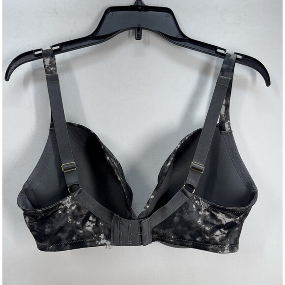 Le Mystere Safari T Shirt Plunge Underwire Bra Womens 36H Black Gray Marbled - Picture 4 of 10